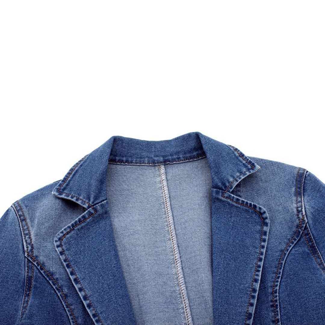 Women’s Casual Denim Blazer Jacket
