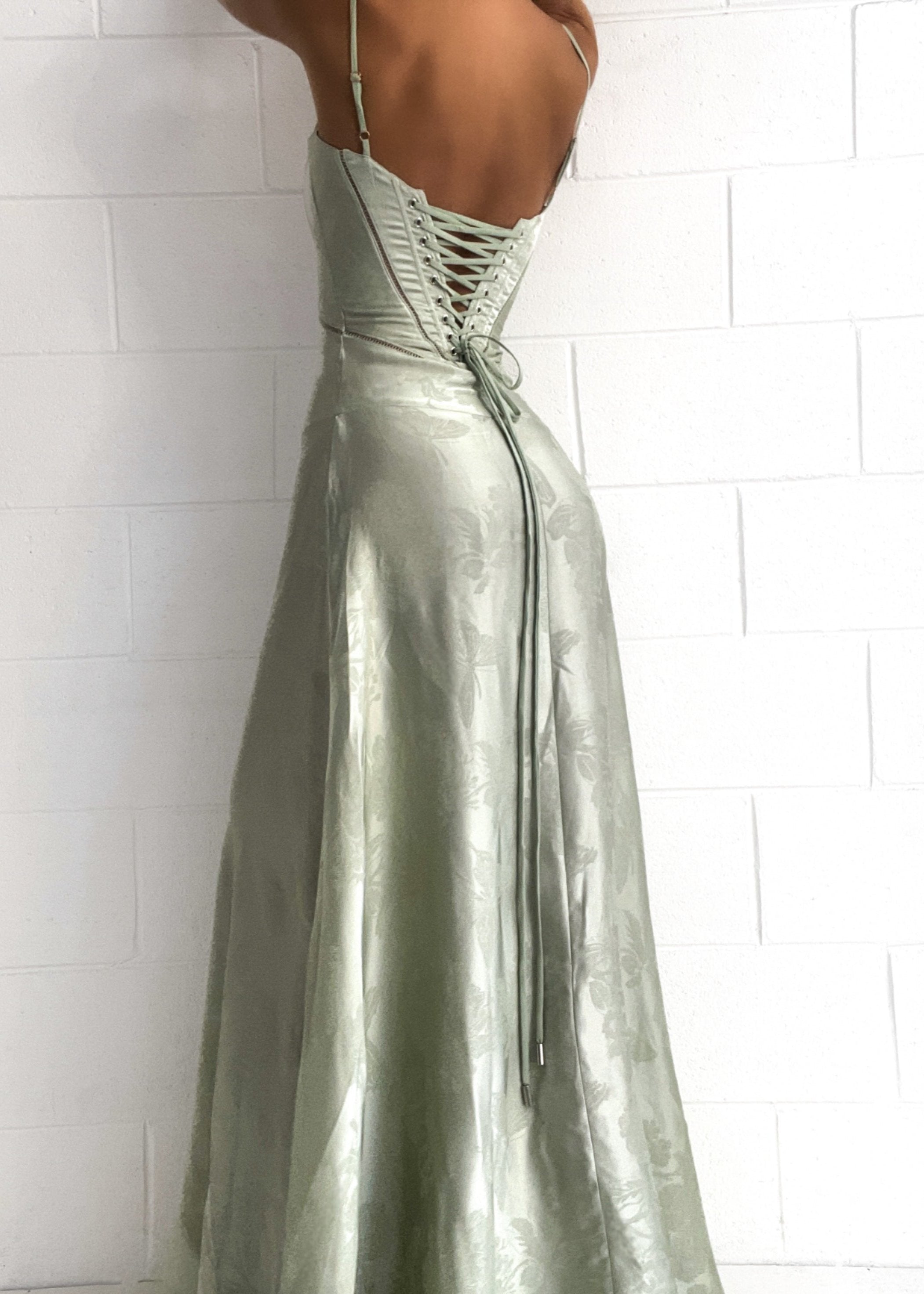 Elegant Satin A-Line Maxi Dress with Spaghetti Straps