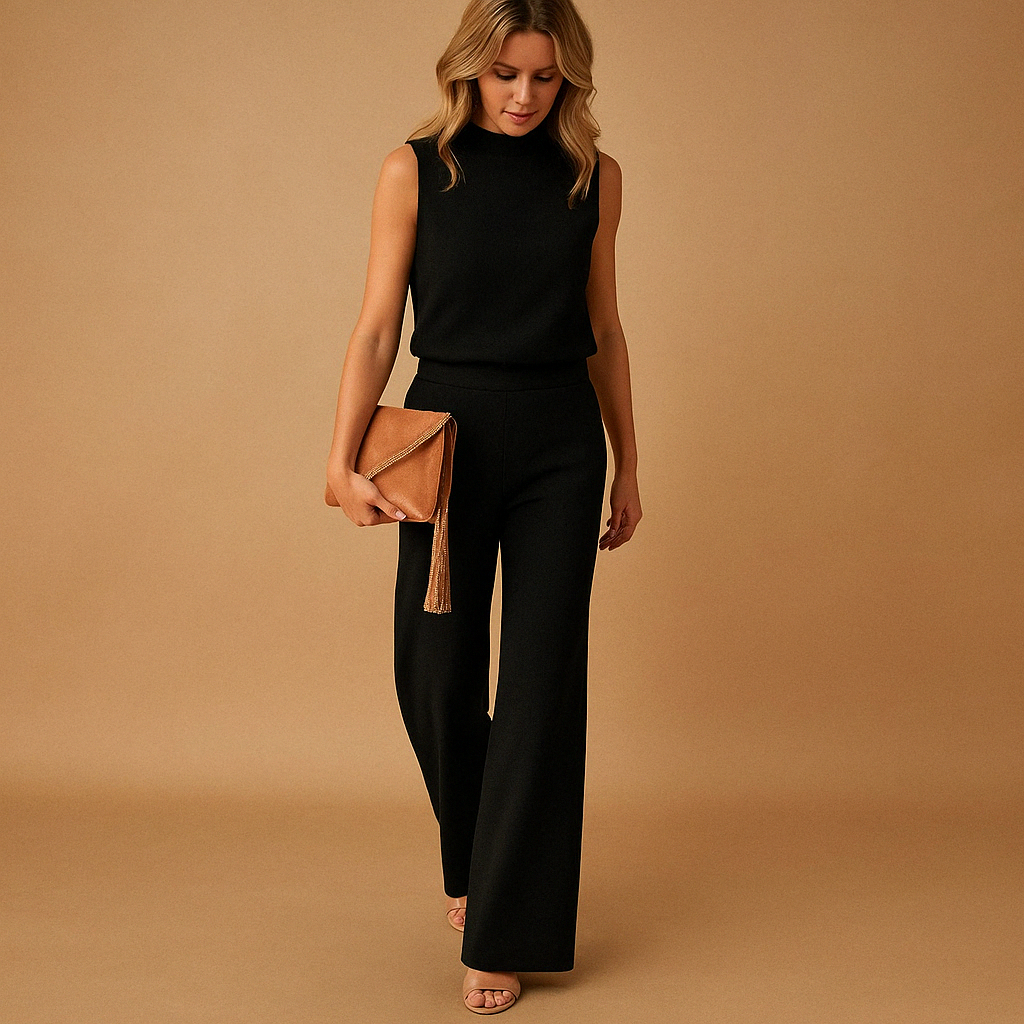 Sleeveless Belted Wide-Leg Jumpsuit