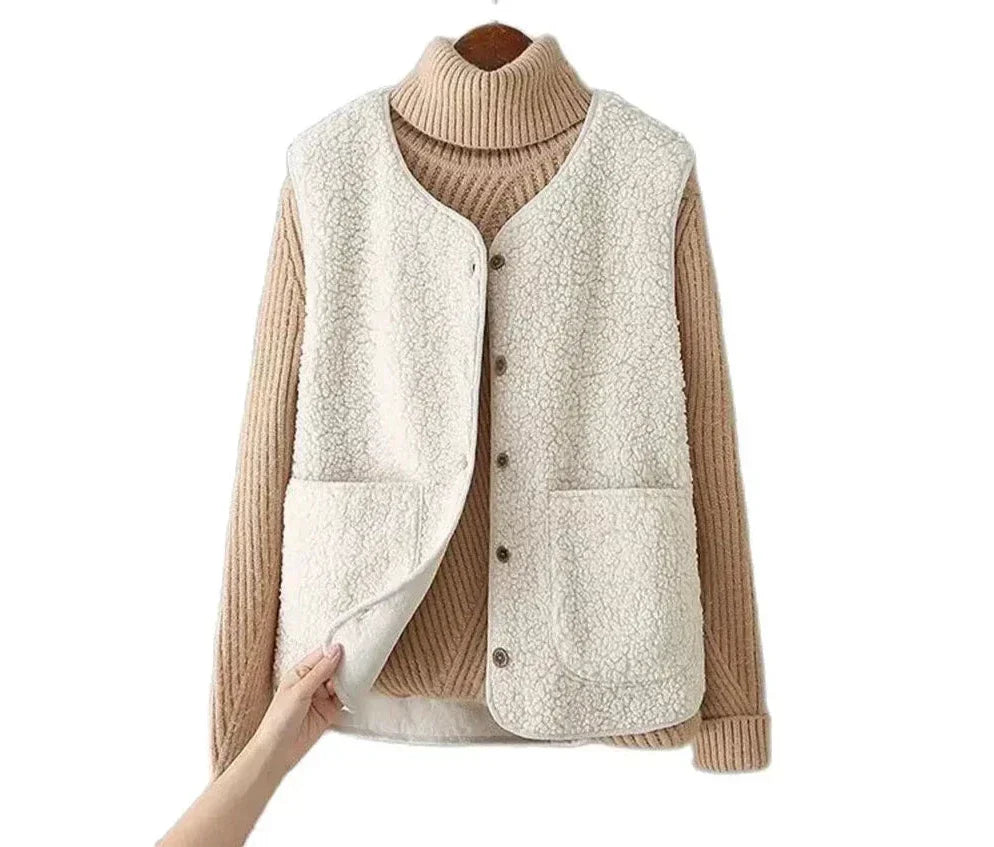 Soft Button Front Knit Vest for Cozy Everyday Layering