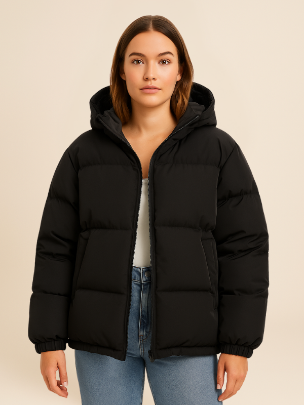 Oversized Puffer Jacket with Hood