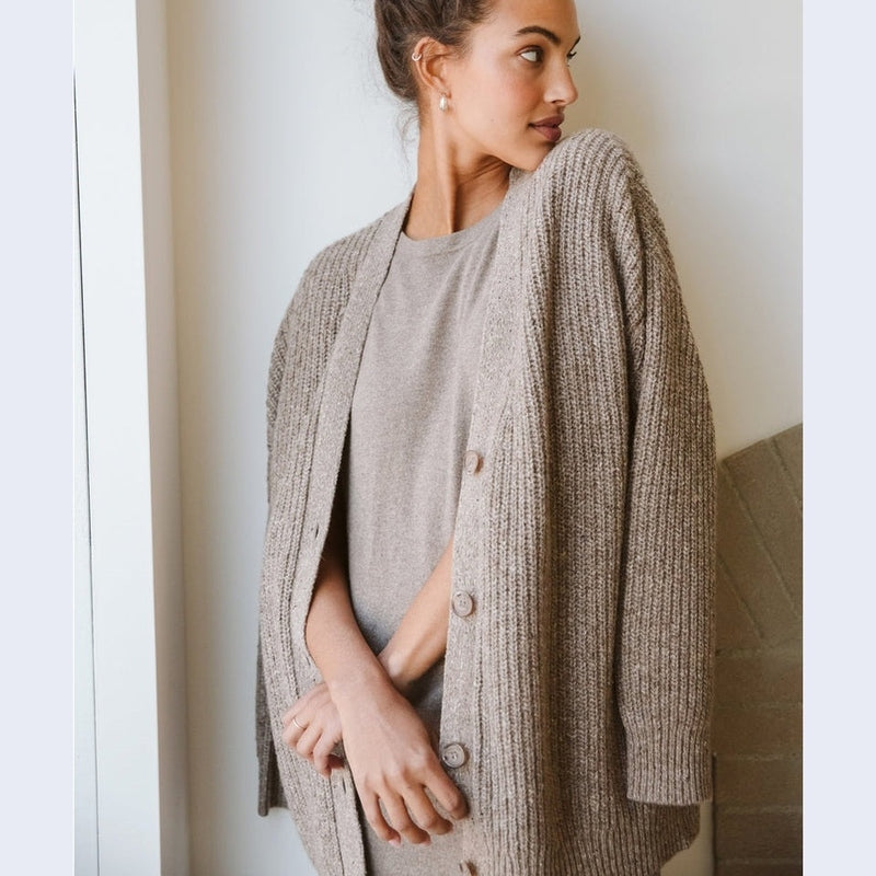 Women’s Oversized Cozy Knit Button Cardigan