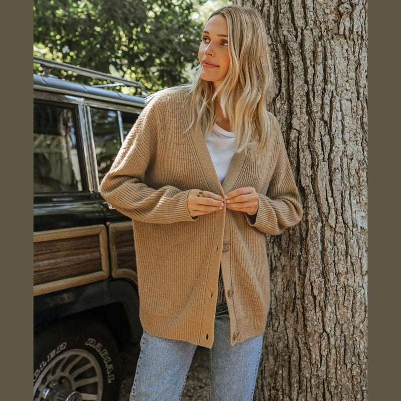 Women’s Oversized Cozy Knit Button Cardigan