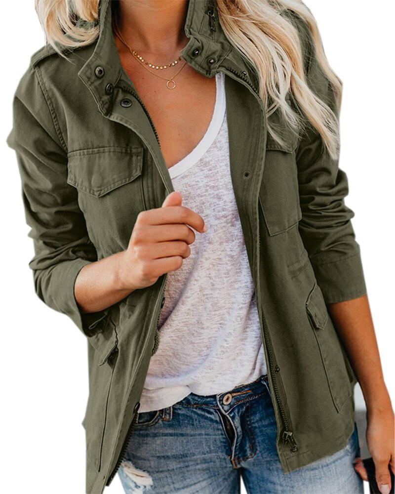 Classic Utility Zip Jacket for Casual Everyday Wear