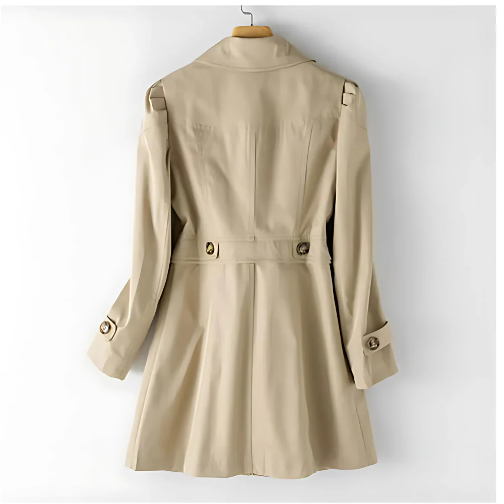 Women’s Classic Lightweight Button-Up Trench Coat