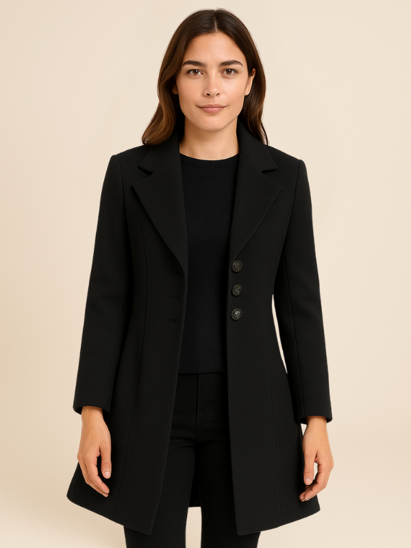 Tailored Longline Wool Blend Coat
