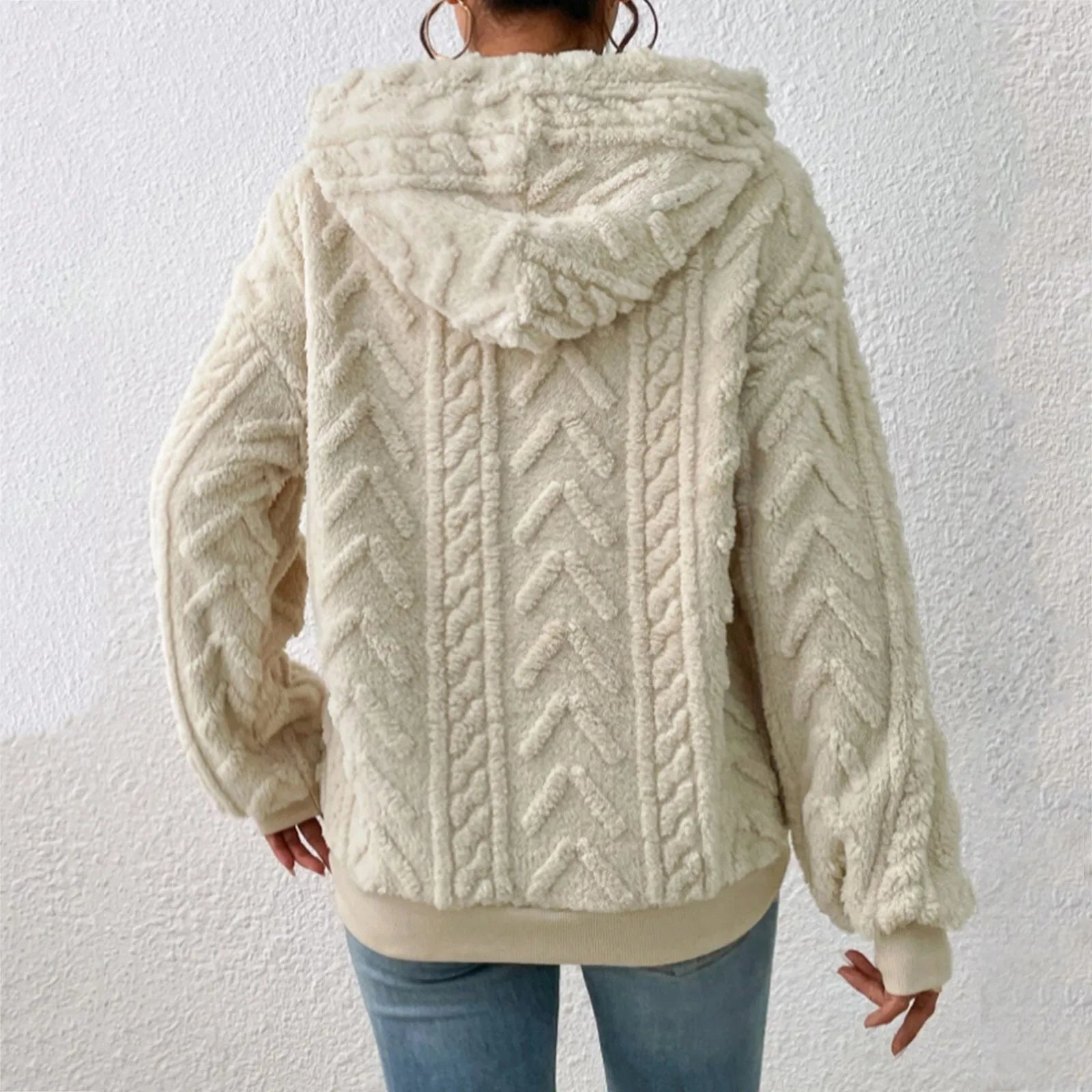 Cozy Cable Knit Hoodie Sweater