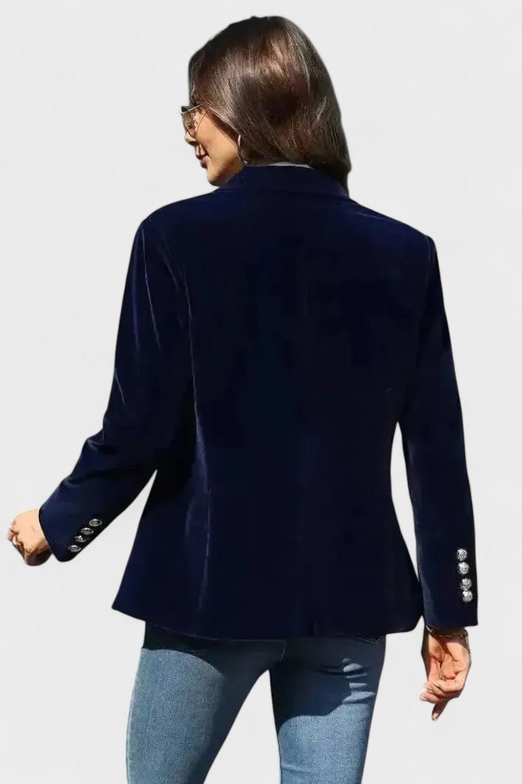 Tailored Classic Blazer Jacket with Button Front and Structured Fit