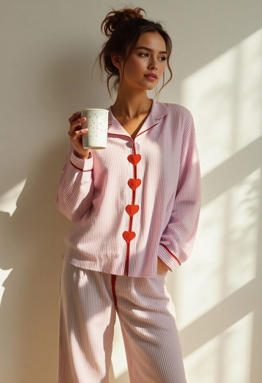 Soft Button-Up Pajama Set for Cozy Nights