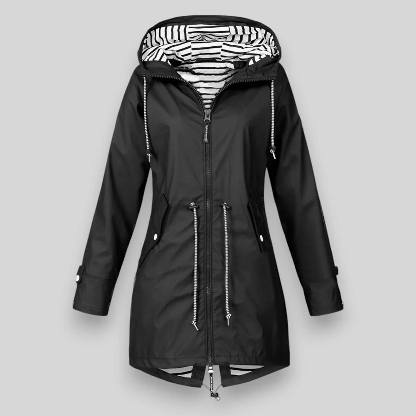 Hooded Long Zip Jacket for Stylish All-Weather Comfort
