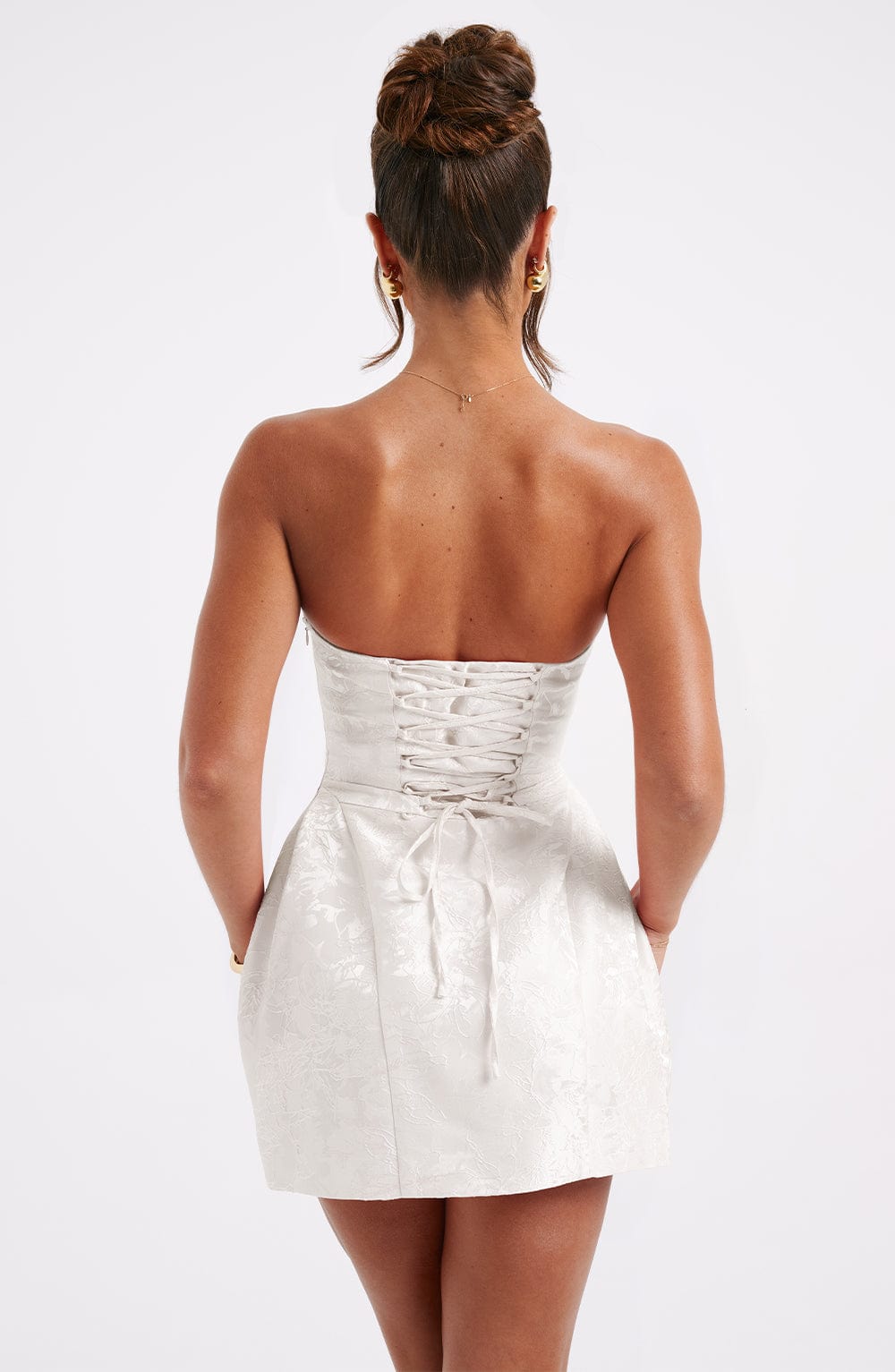 Strapless Bow Back Mini Dress for Elegant Party Style