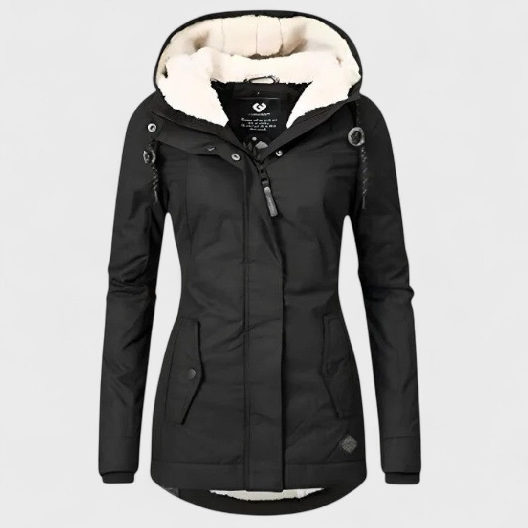 Fleece-Lined Waterproof Hooded Winter Jacket