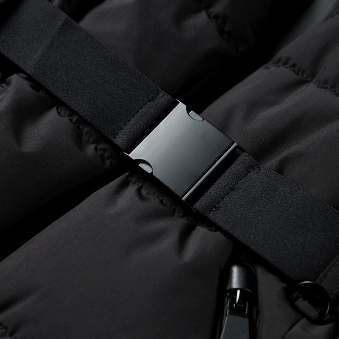 Women’s Belted High-Neck Winter Puffer Jacket