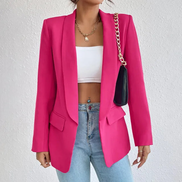 Women’s Longline Tailored Open-Front Blazer