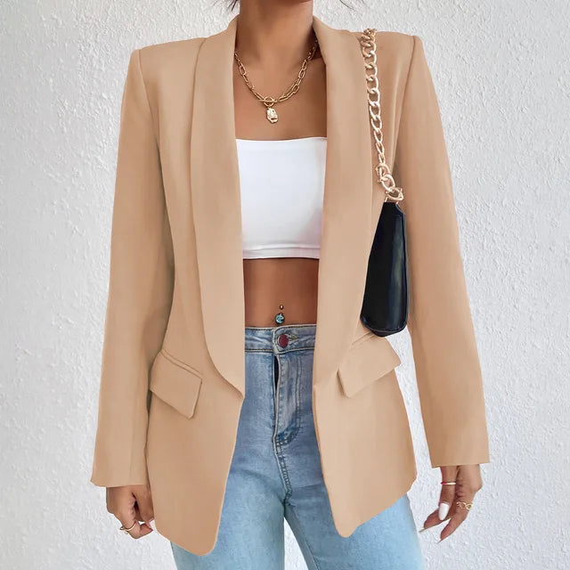 Women’s Longline Tailored Open-Front Blazer