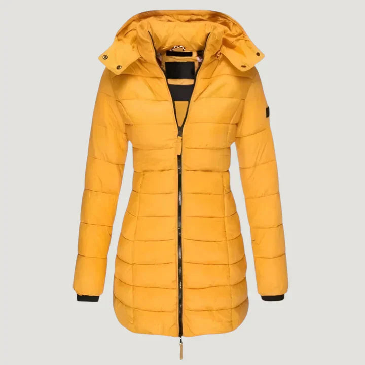 Long Hooded Lightweight Puffer Winter Coat