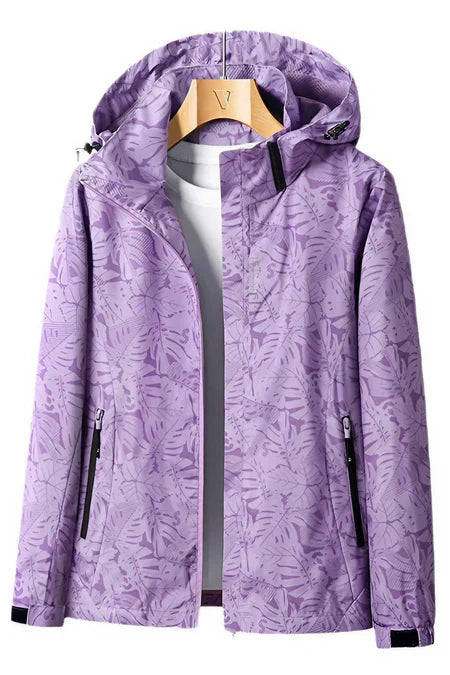 Women’s Waterproof Printed Hooded Outdoor Jacket