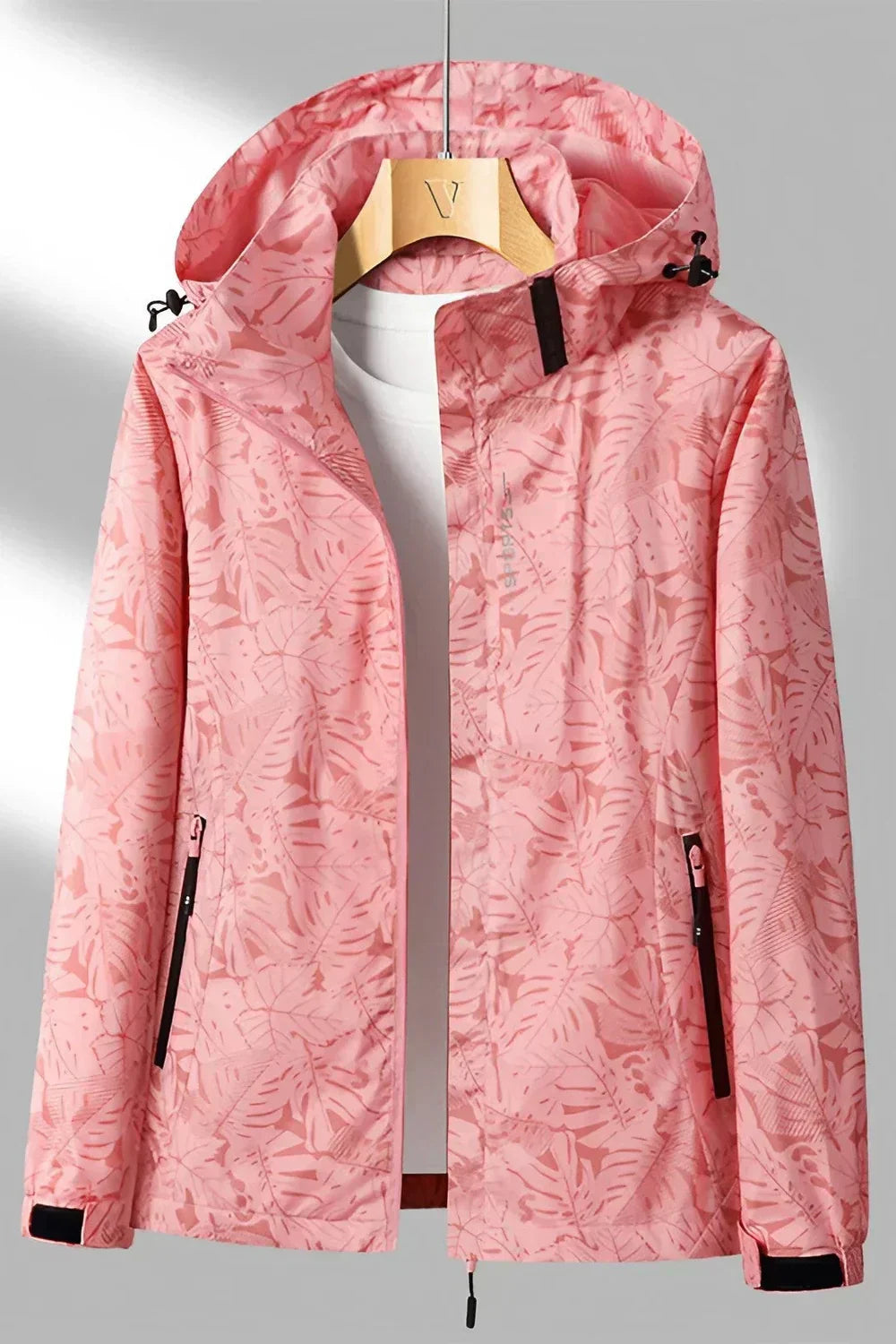 Women’s Waterproof Printed Hooded Outdoor Jacket