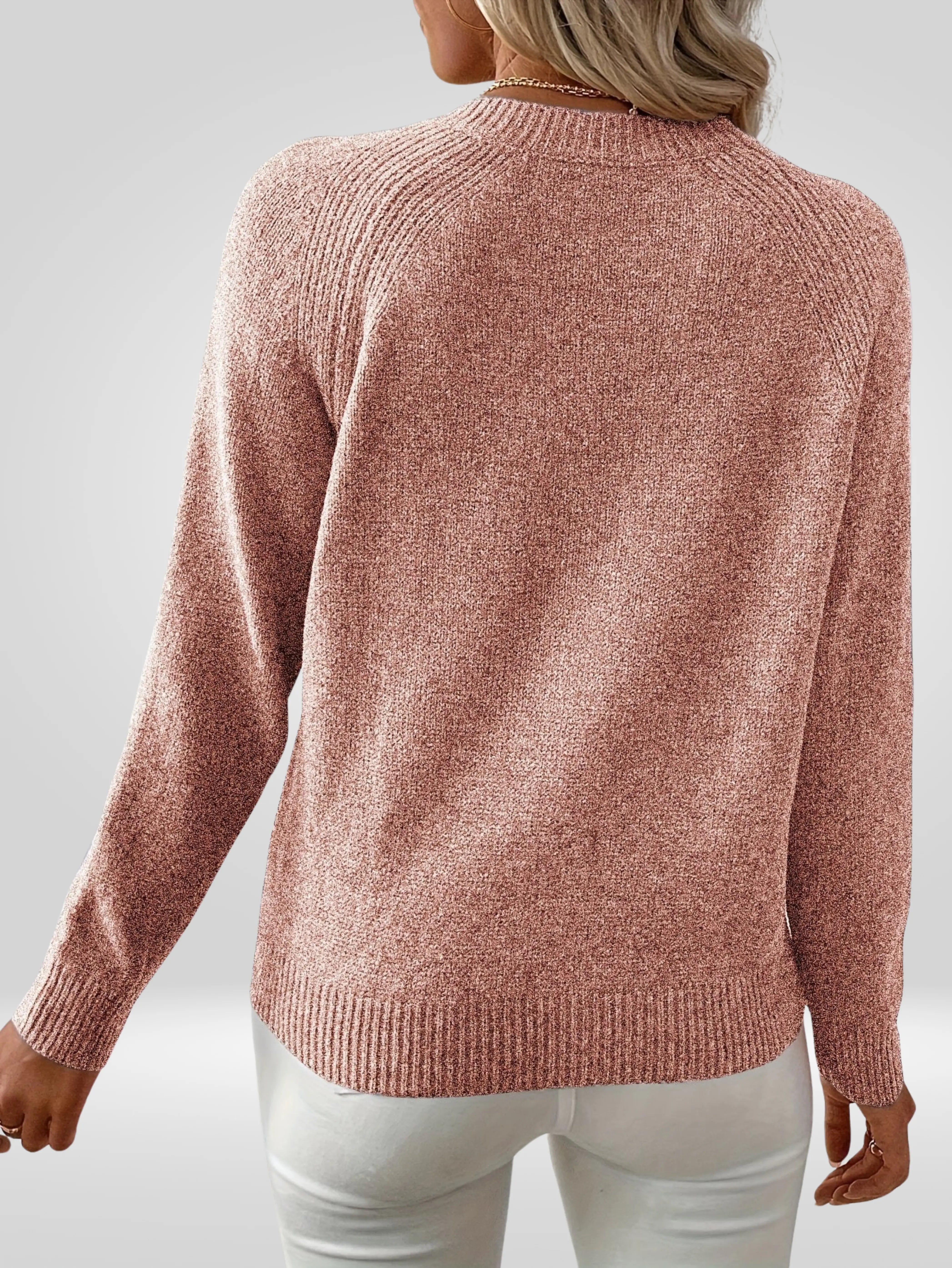 Soft Textured Knit Crewneck Sweater