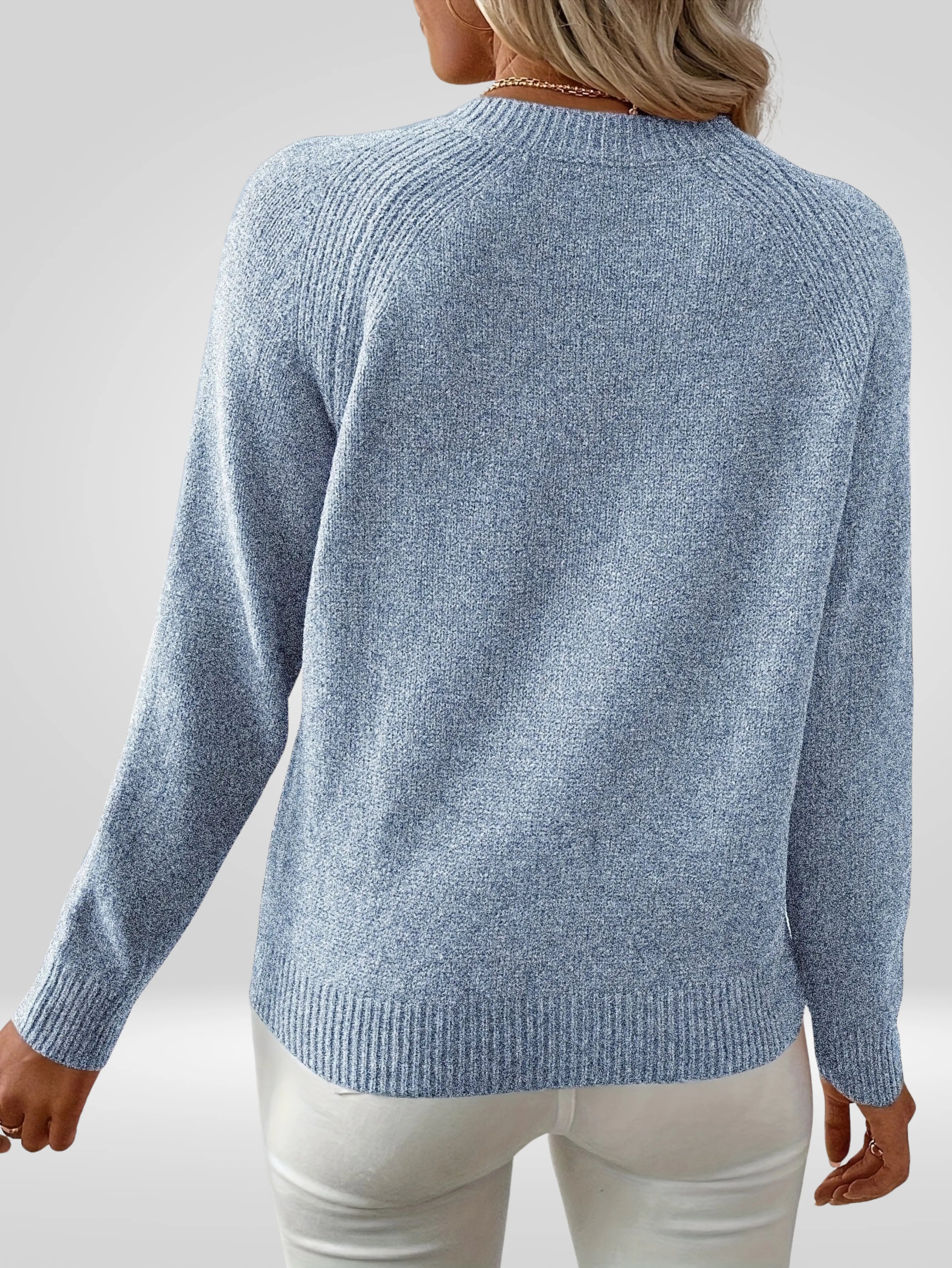 Soft Textured Knit Crewneck Sweater