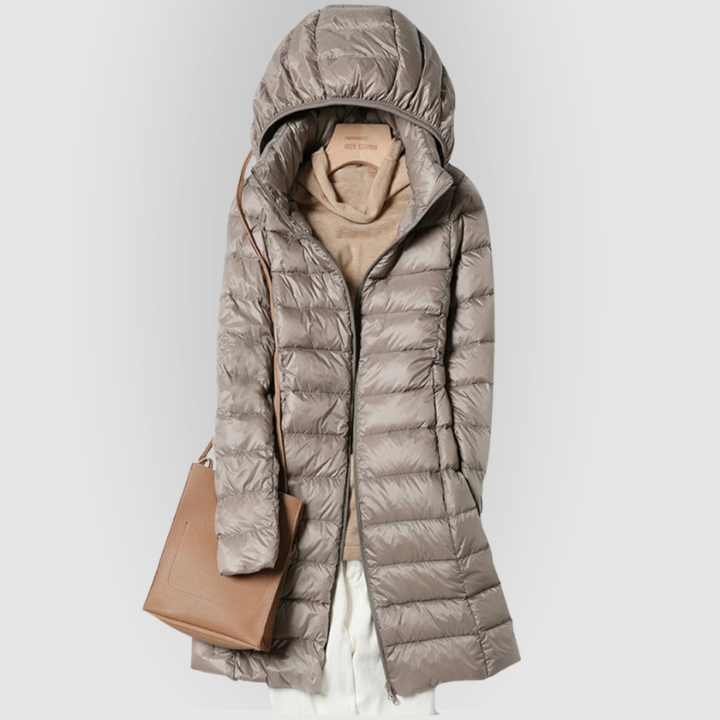 Lightweight Hooded Long Puffer Winter Coat