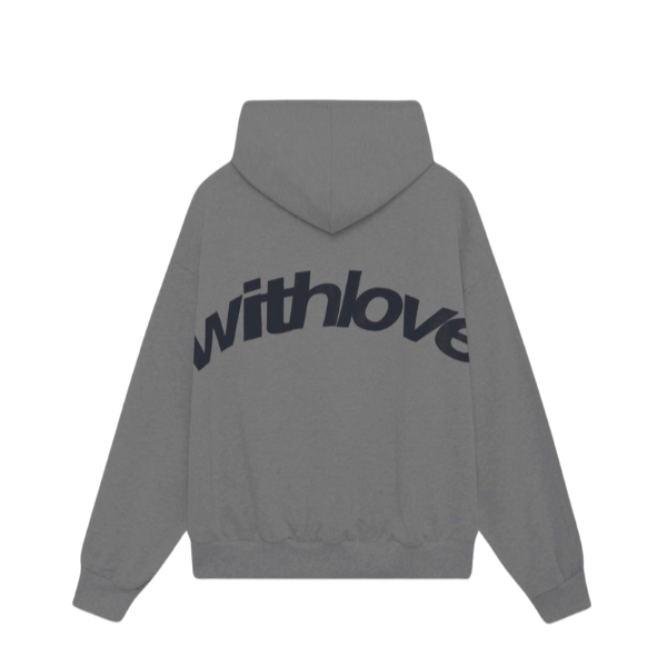 Oversized “With Love” Minimalist Graphic Hoodie