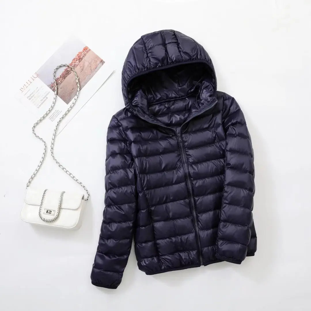 Women’s Lightweight Hooded Packable Puffer Jacket