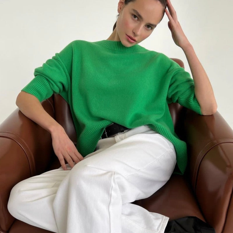 Women’s Loose-Fit Knit Pullover Sweater