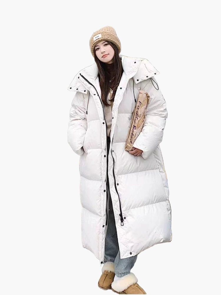 Women’s Oversized Long Puffer Coat with Hood