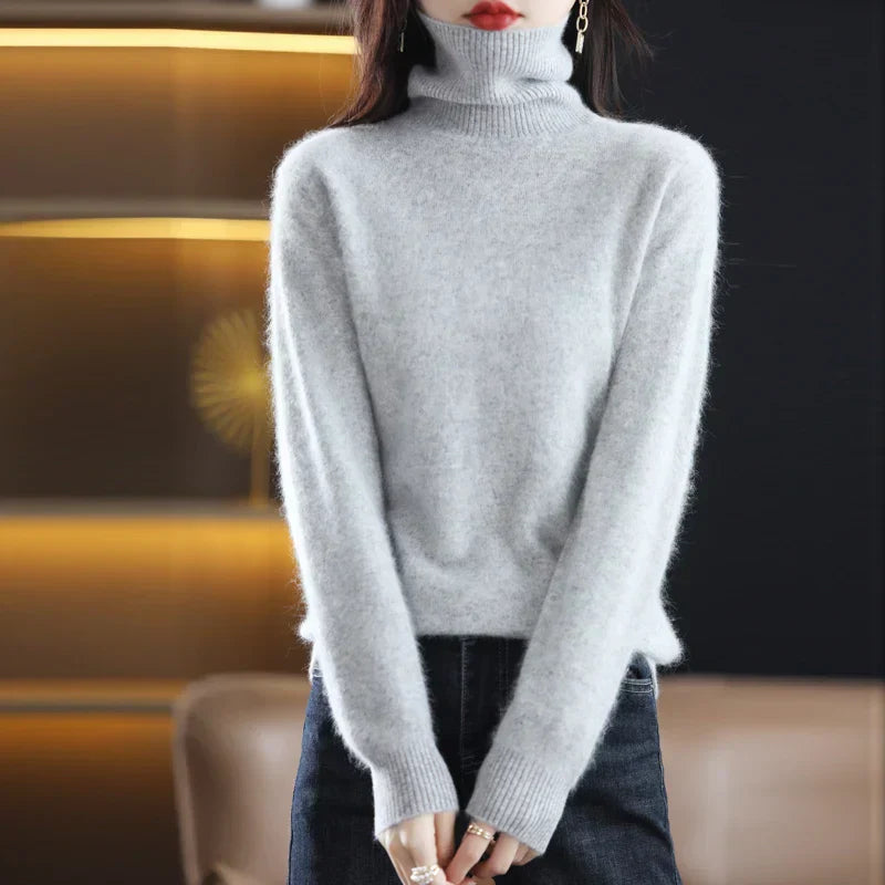 Elegant Soft Knit Turtleneck Sweater