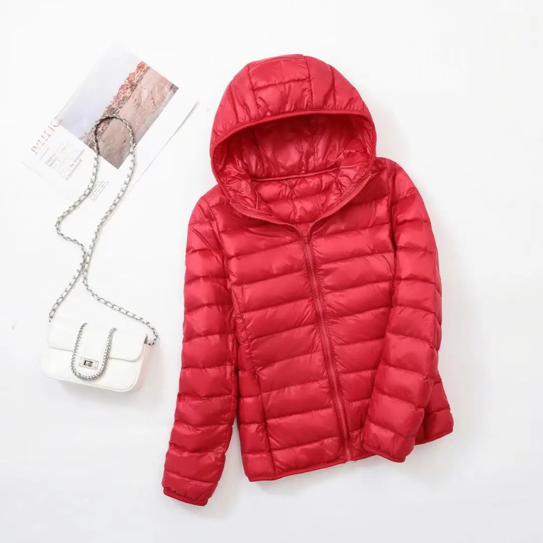 Women’s Lightweight Hooded Packable Puffer Jacket