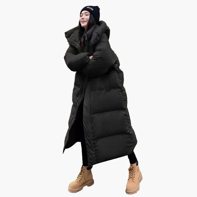 Women’s Oversized Long Puffer Coat with Hood