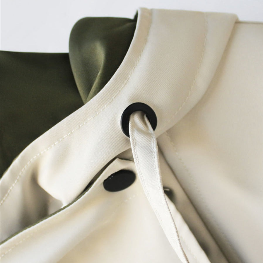 Layered Hooded Jacket with Contrast Trim for Modern Everyday Wear
