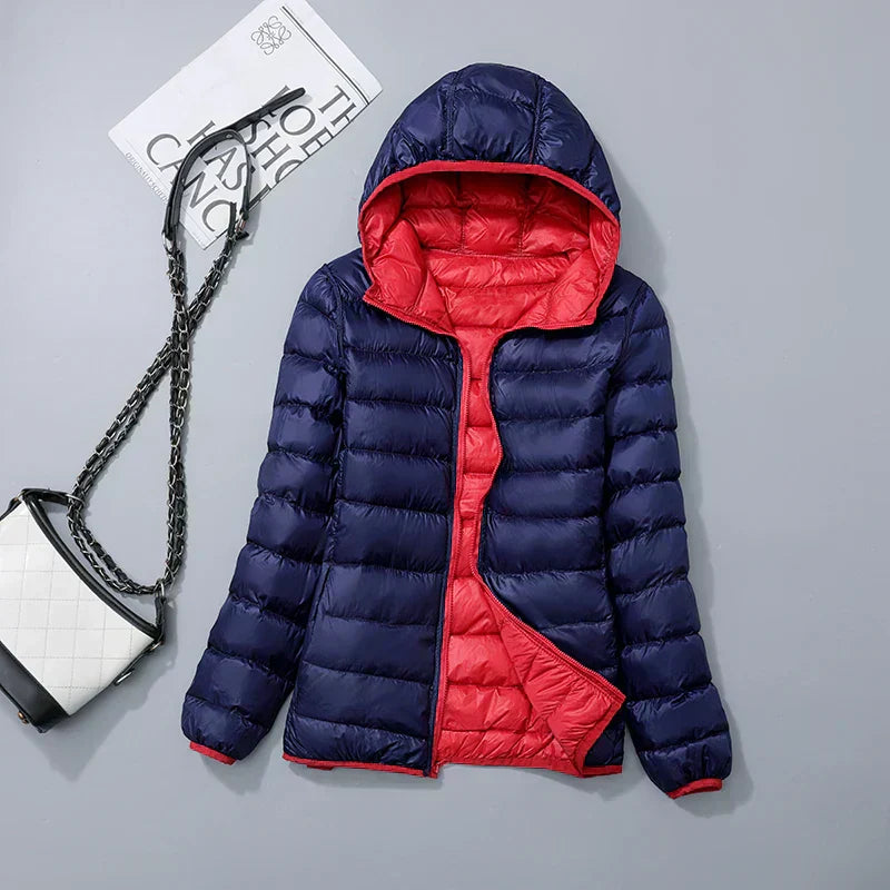 Women’s Lightweight Hooded Packable Puffer Jacket