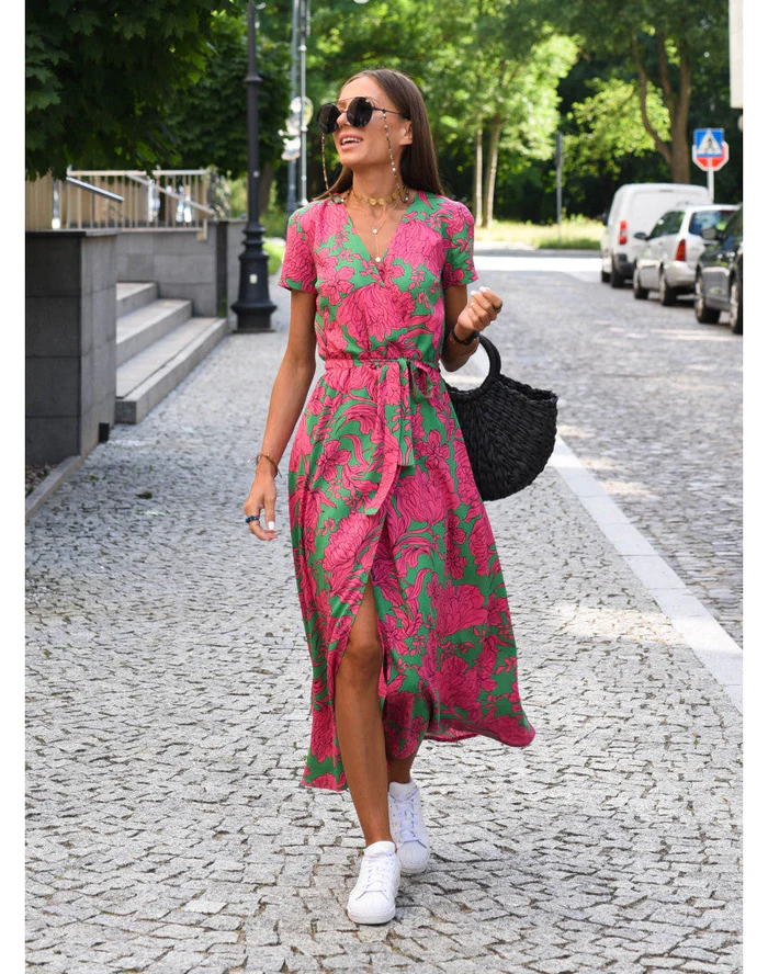 Sleeveless Floral Side Slit Maxi Dress for Effortless Summer Style