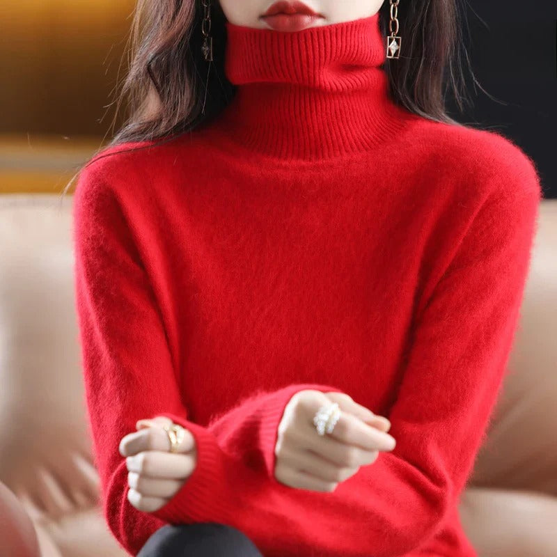 Elegant Soft Knit Turtleneck Sweater
