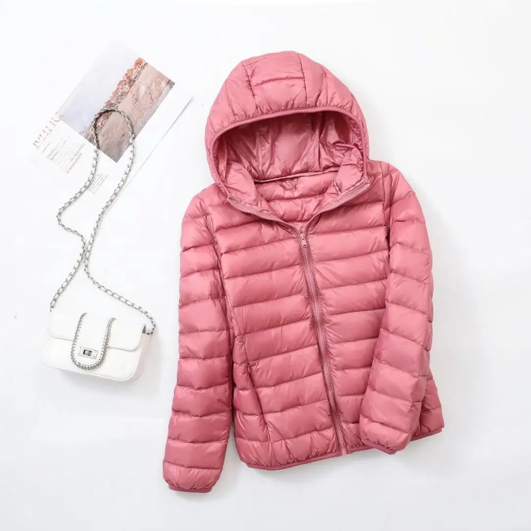 Women’s Lightweight Hooded Packable Puffer Jacket