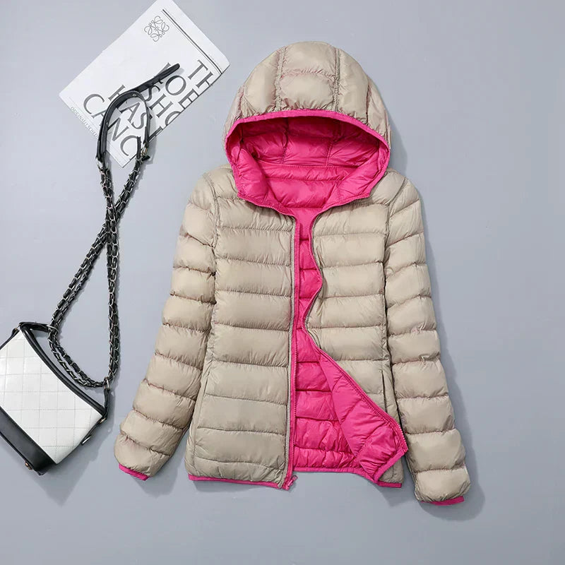 Women’s Lightweight Hooded Packable Puffer Jacket