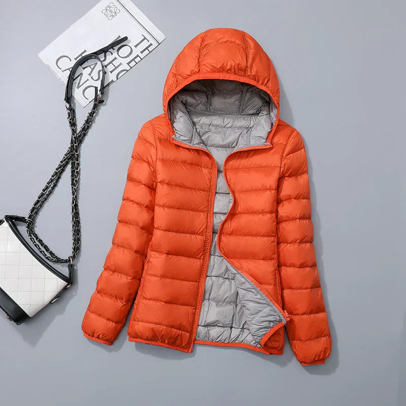 Women’s Lightweight Hooded Packable Puffer Jacket