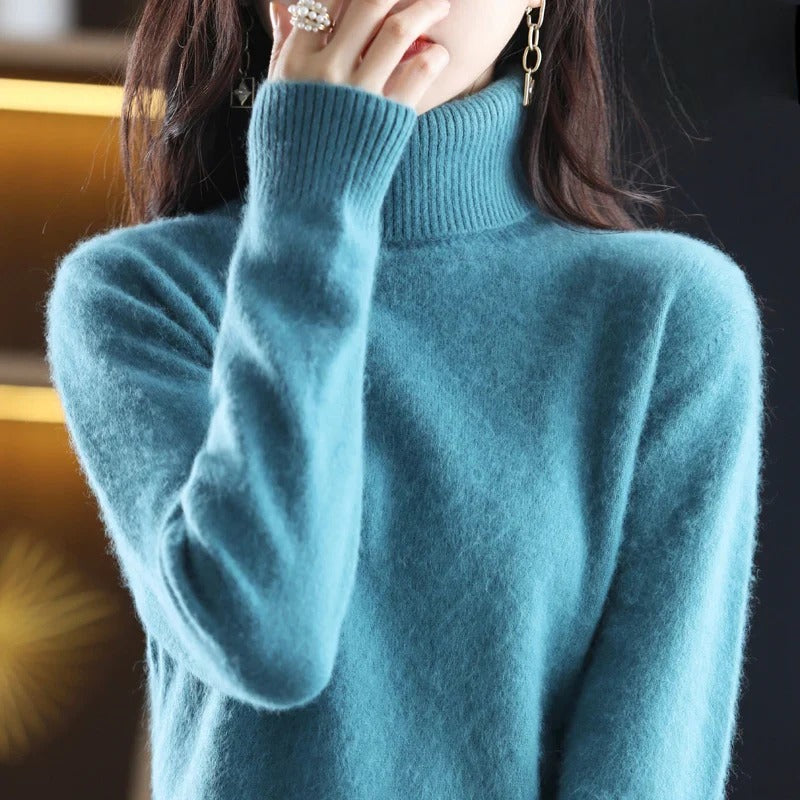 Elegant Soft Knit Turtleneck Sweater