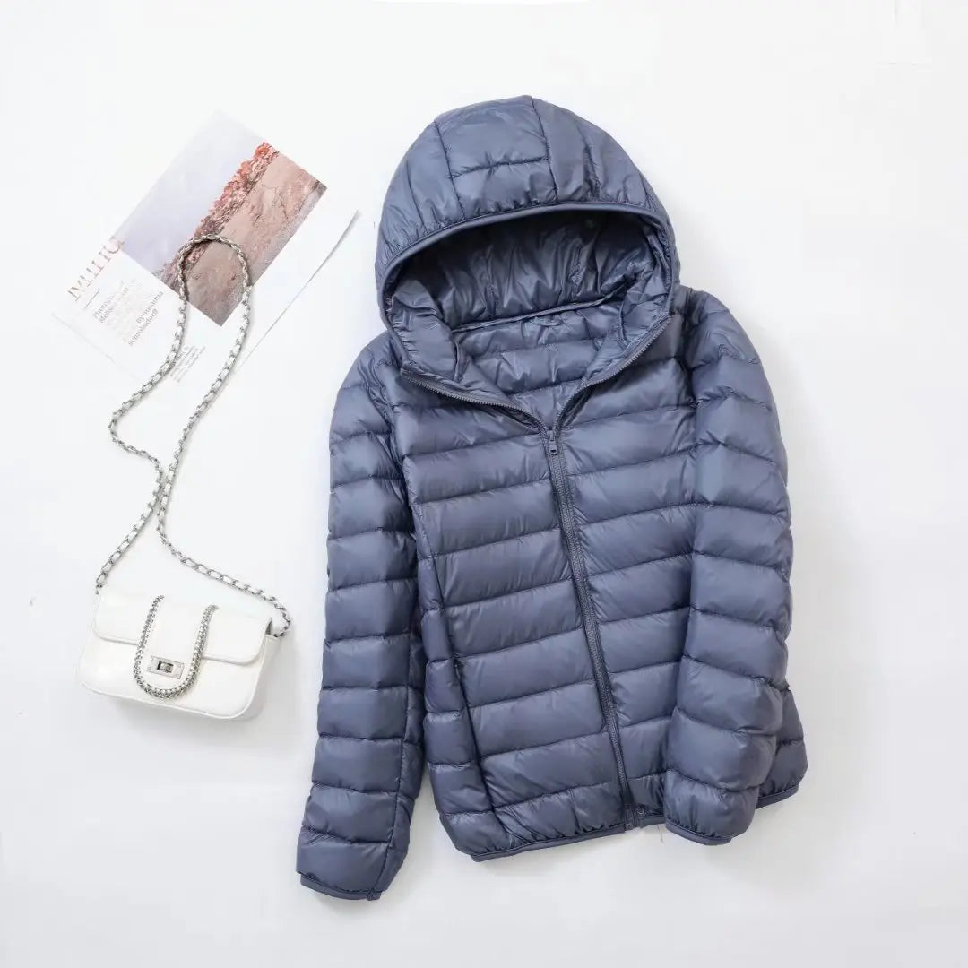 Women’s Lightweight Hooded Packable Puffer Jacket