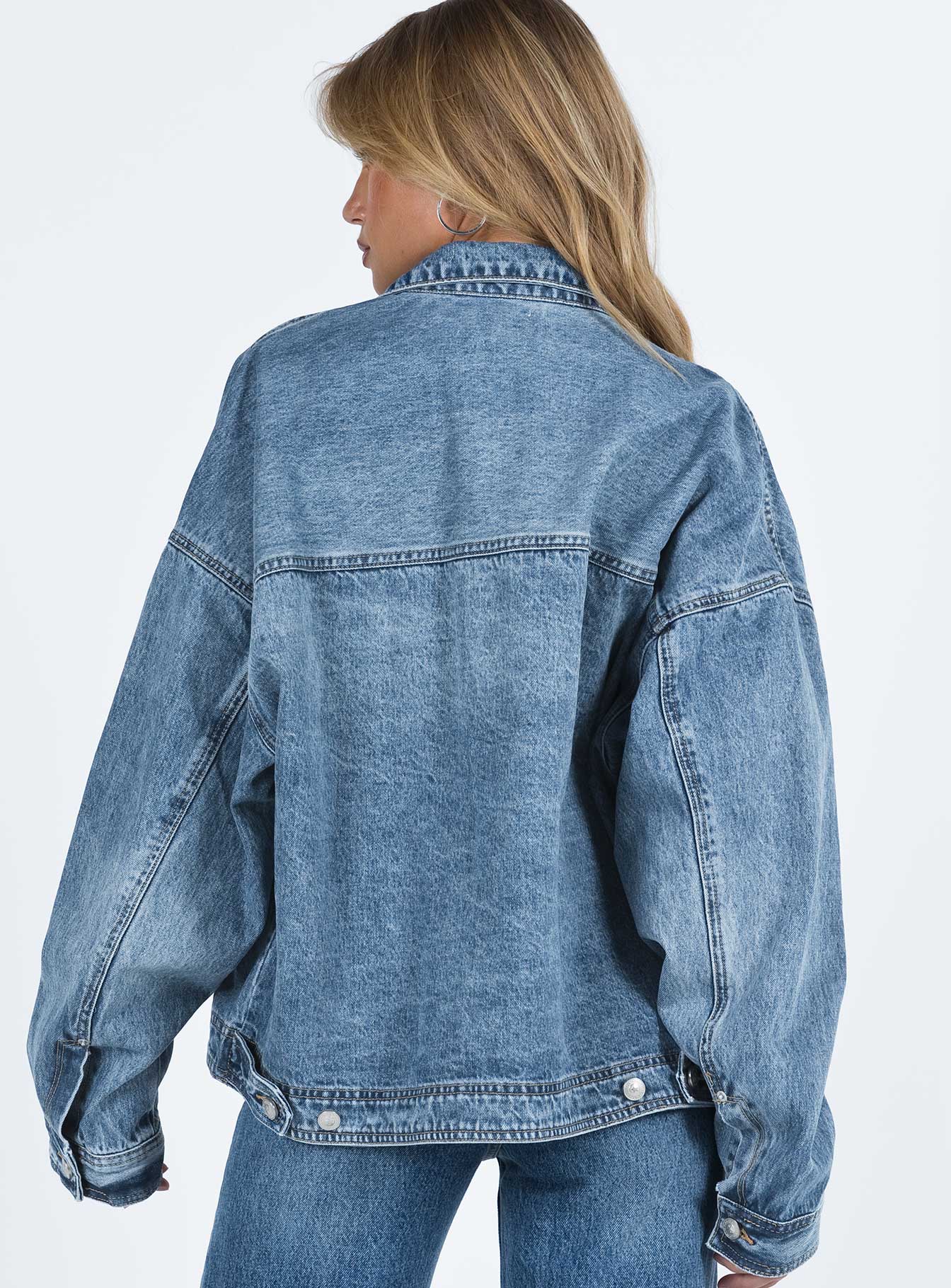 Oversized Vintage Wash Denim Jacket