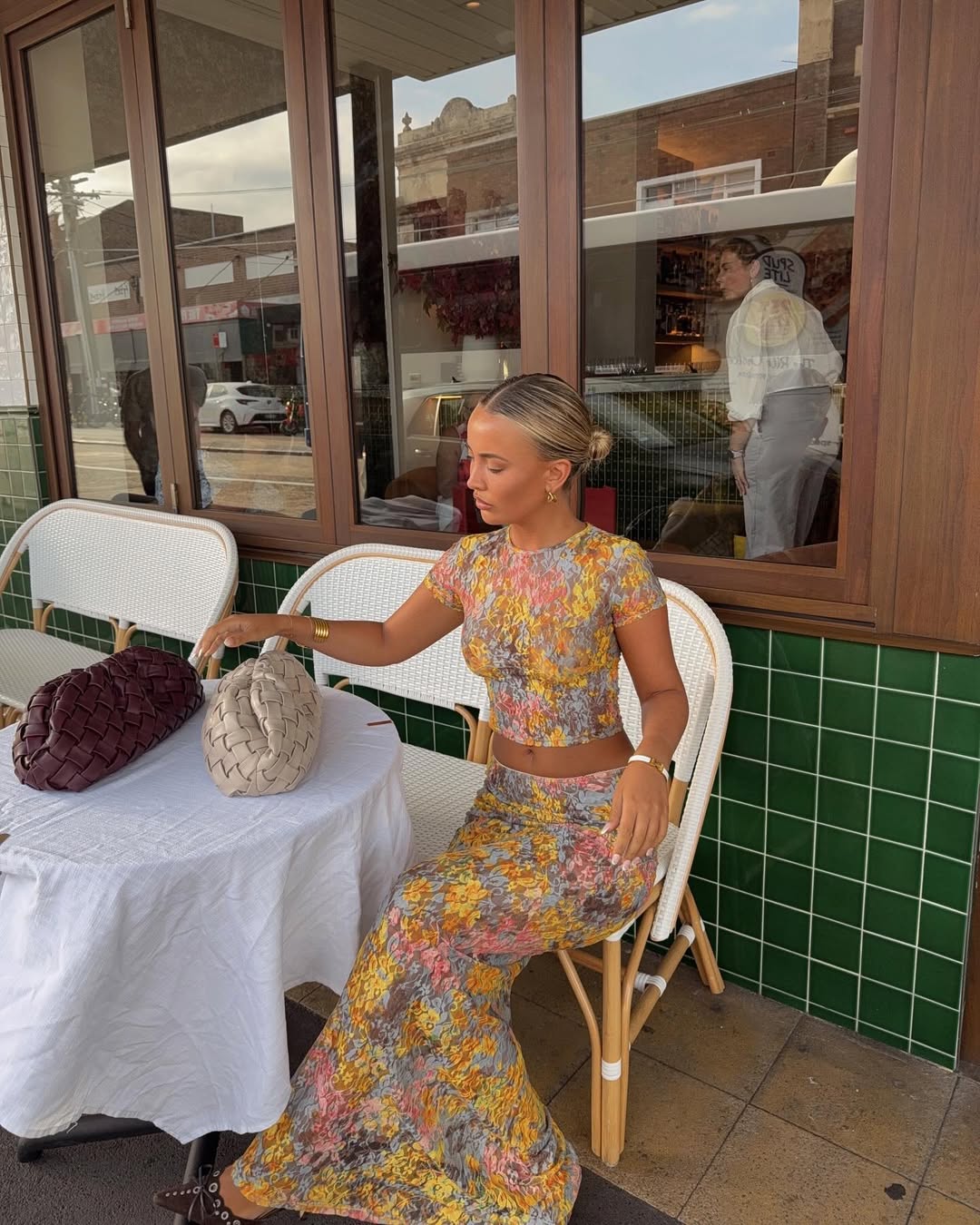 Floral Mesh Bodycon Maxi Dress