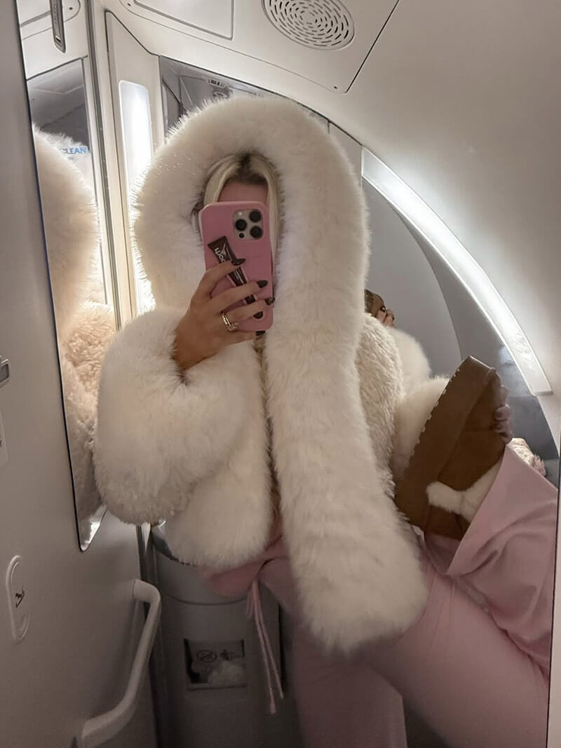 Women’s Oversized Faux Fur Hooded Coat