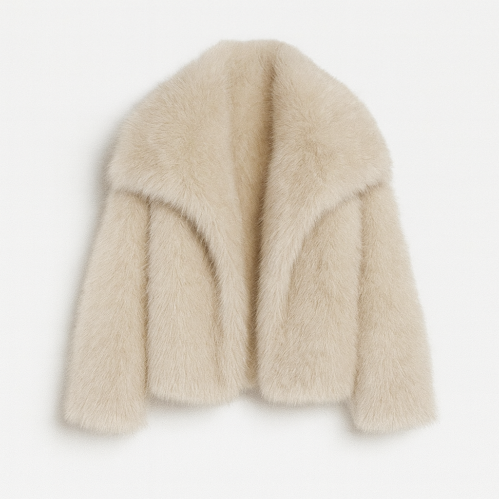 Women’s Plush Faux Fur Open-Front Jacket
