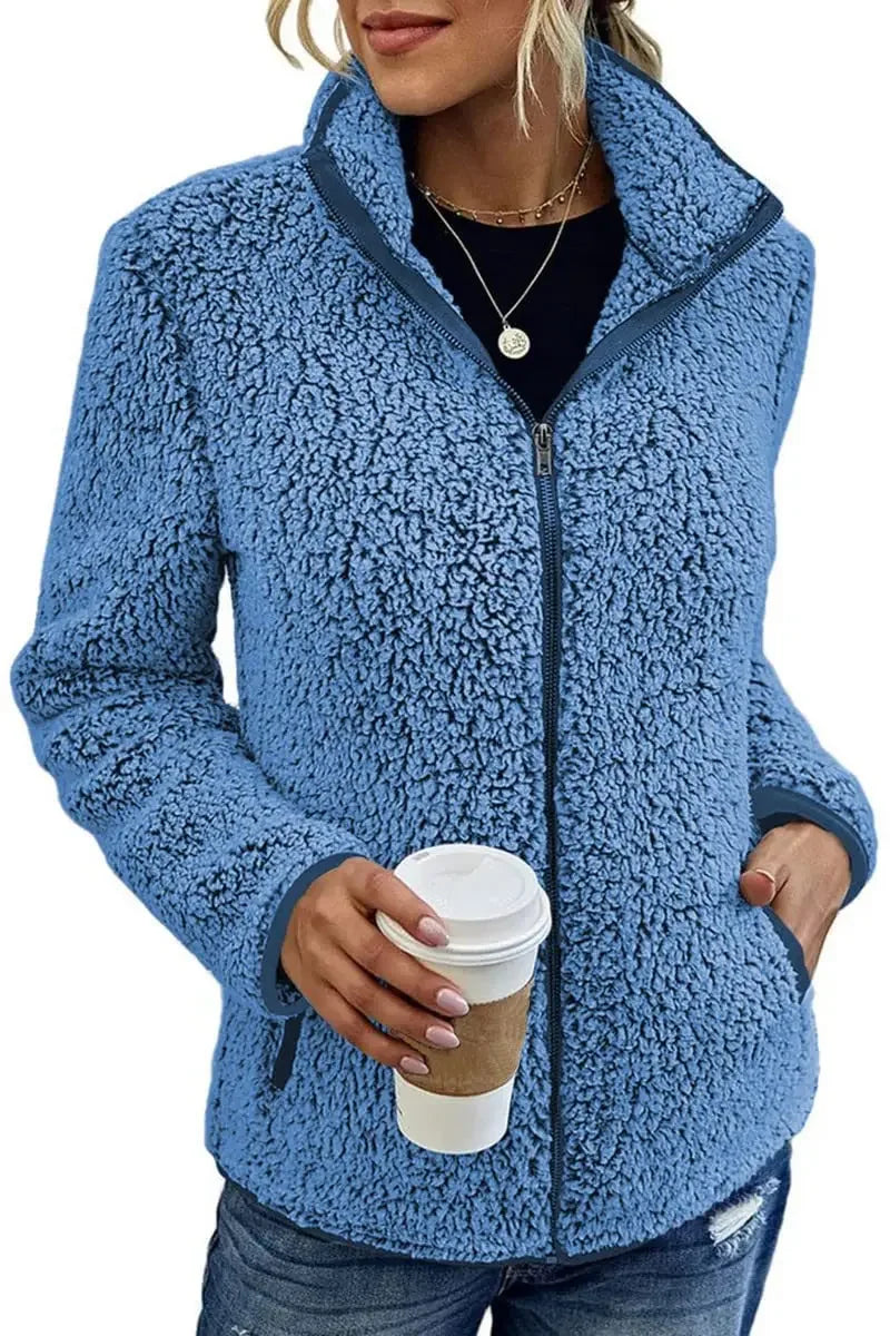 Soft Zip Front Fleece Jacket for Cozy Everyday Comfort