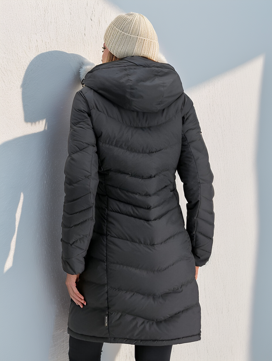 Women’s Long Hooded Puffer Coat – Ultra-Warm Lightweight Winter Jacket