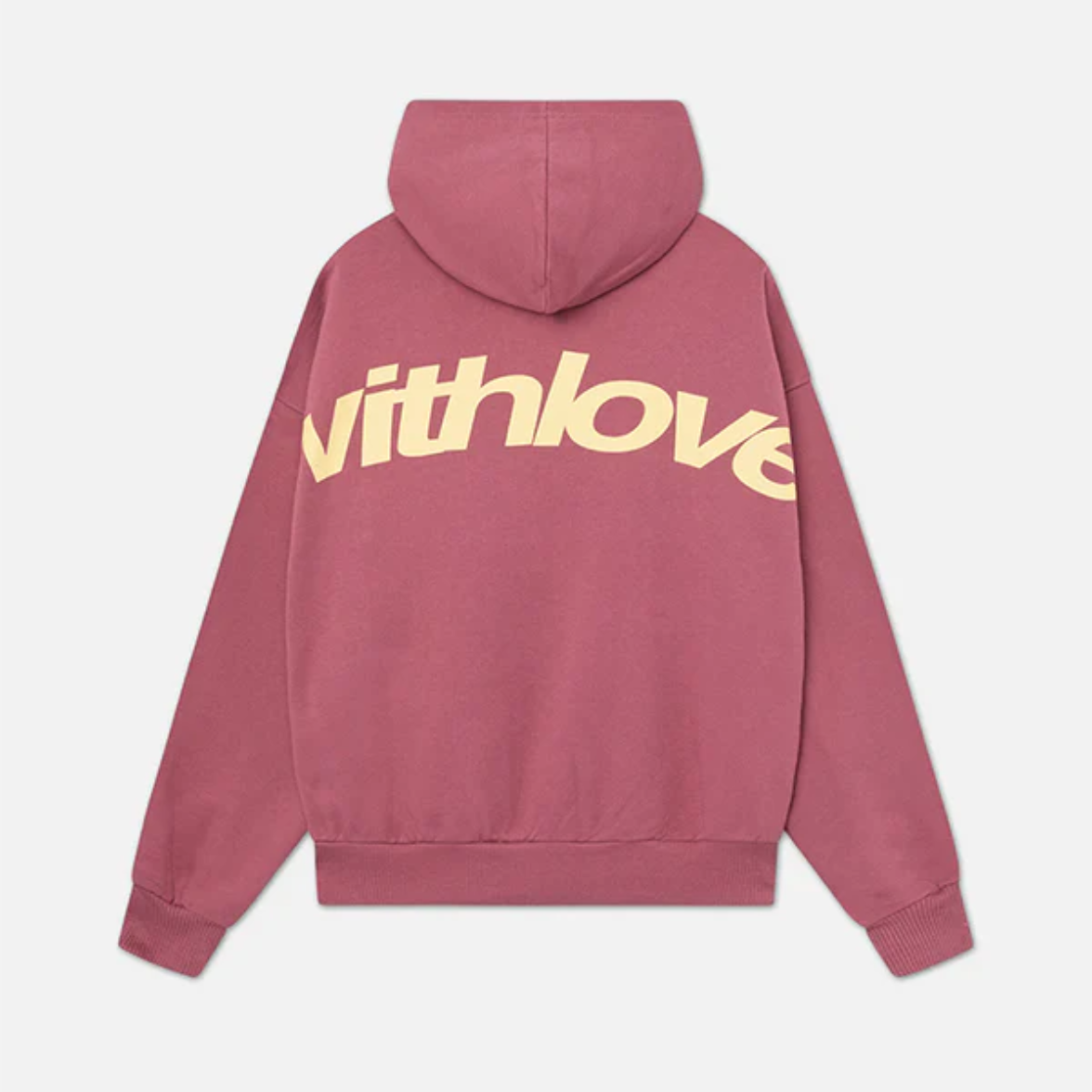 Oversized “With Love” Minimalist Graphic Hoodie