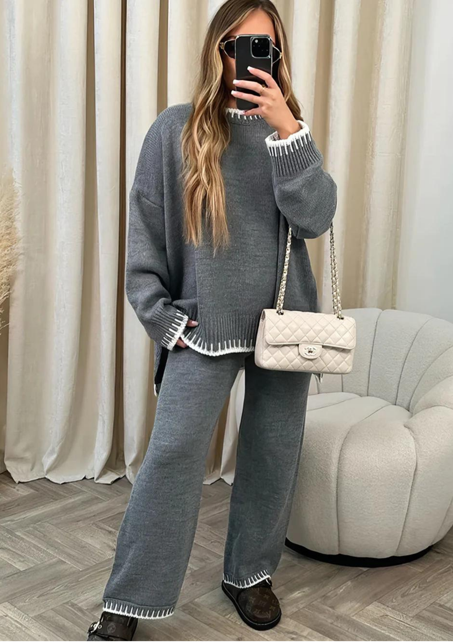 Cozy Knit Loungewear Set for Women