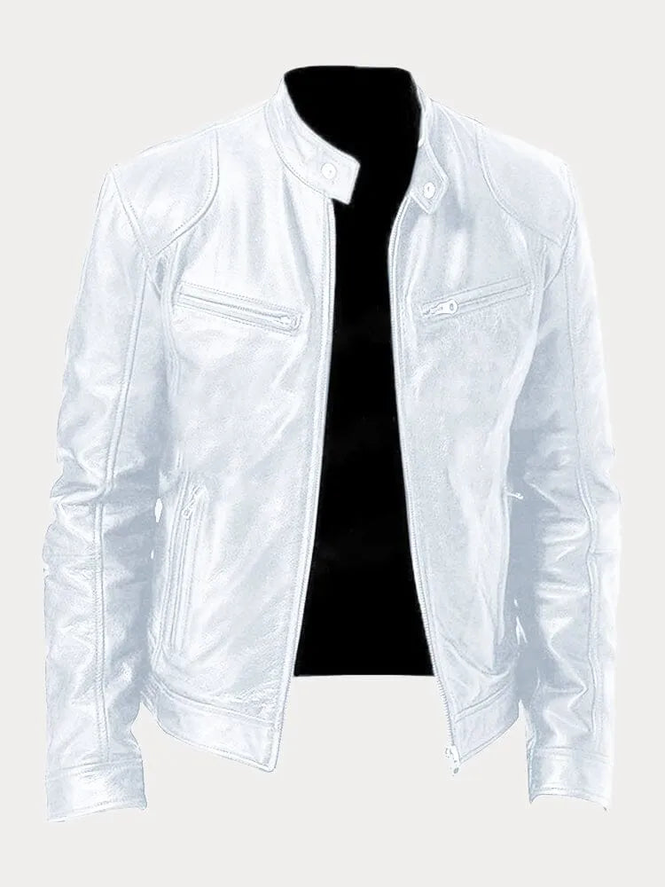 Classic Faux Leather Biker Jacket for Timeless Everyday Style